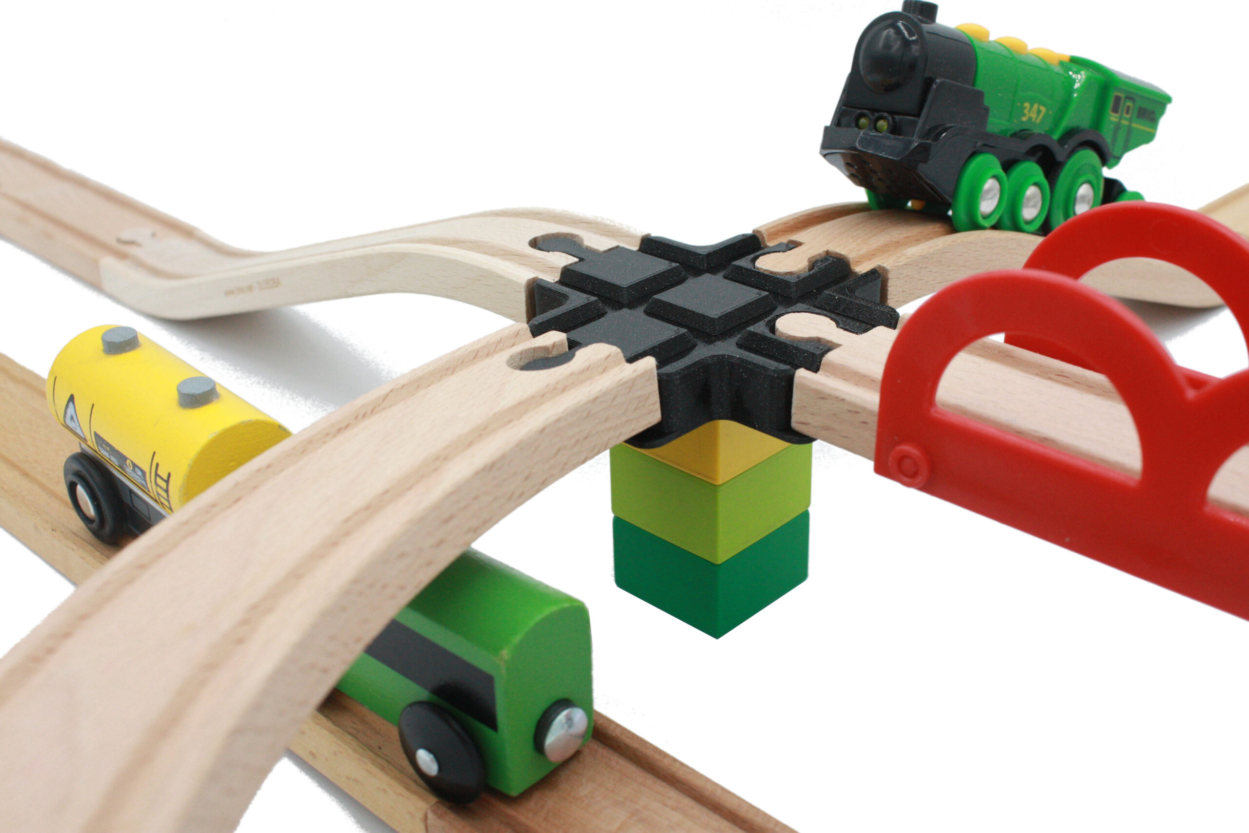 Rail échangeur 2 voies pour Train en Bois compatible Brio Ikea Lillabo … –  Locorico