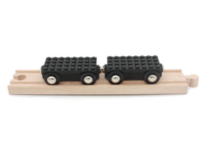 2 Wagons Compatibles Brio Lego pour Train en Bois – Image 2